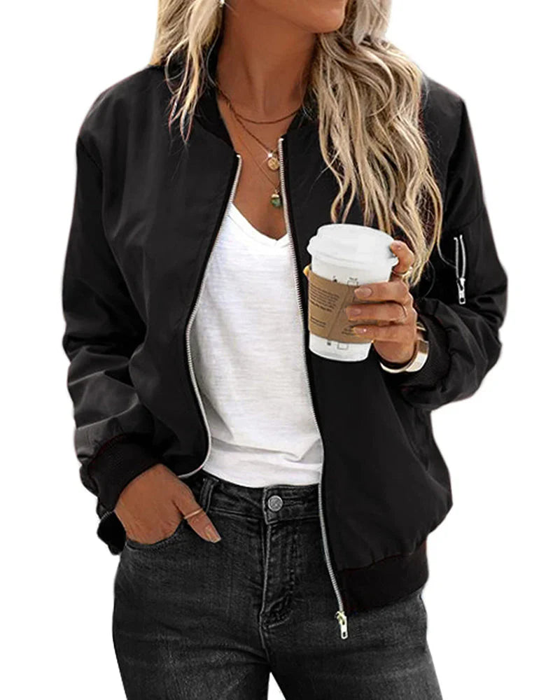 Mia – Damen Bomberjacke im Casual-Look
