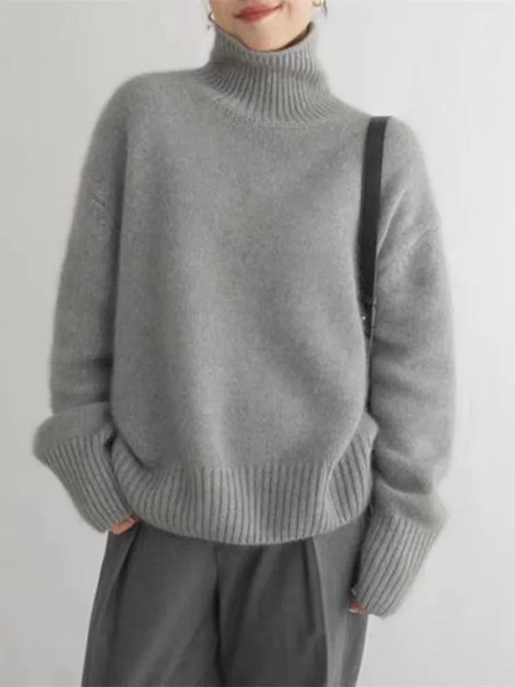 Lea – Weicher Rollkragenpullover Damen