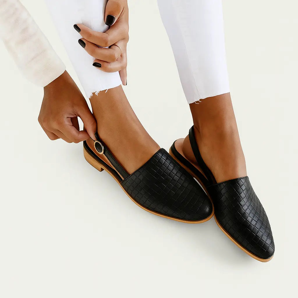 Anna – Geflochtene Slingback Loafer