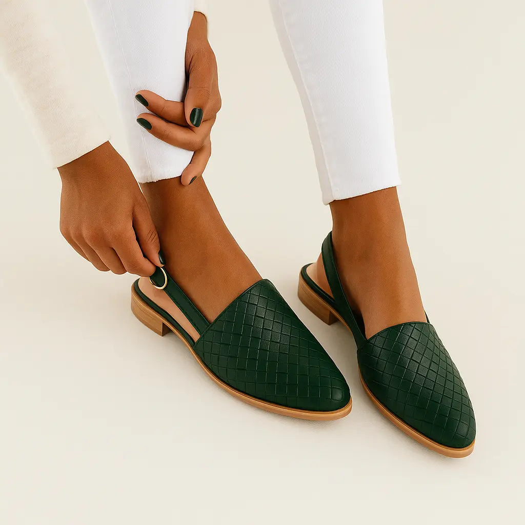 Anna – Geflochtene Slingback Loafer