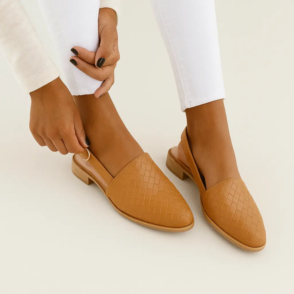 Anna – Geflochtene Slingback Loafer