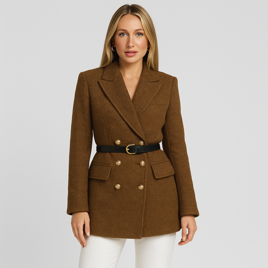 Amelia – Strukturierter Blazer mit Taillengürtel für Damen