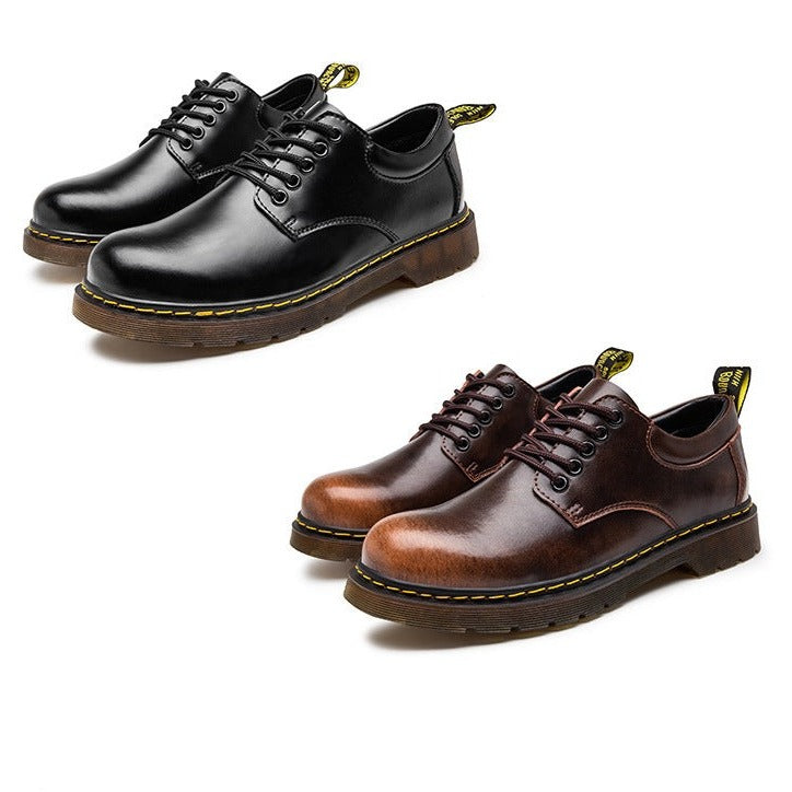 Leon - Herren Leder Halbschuhe mit Schnürung und robuster Sohle