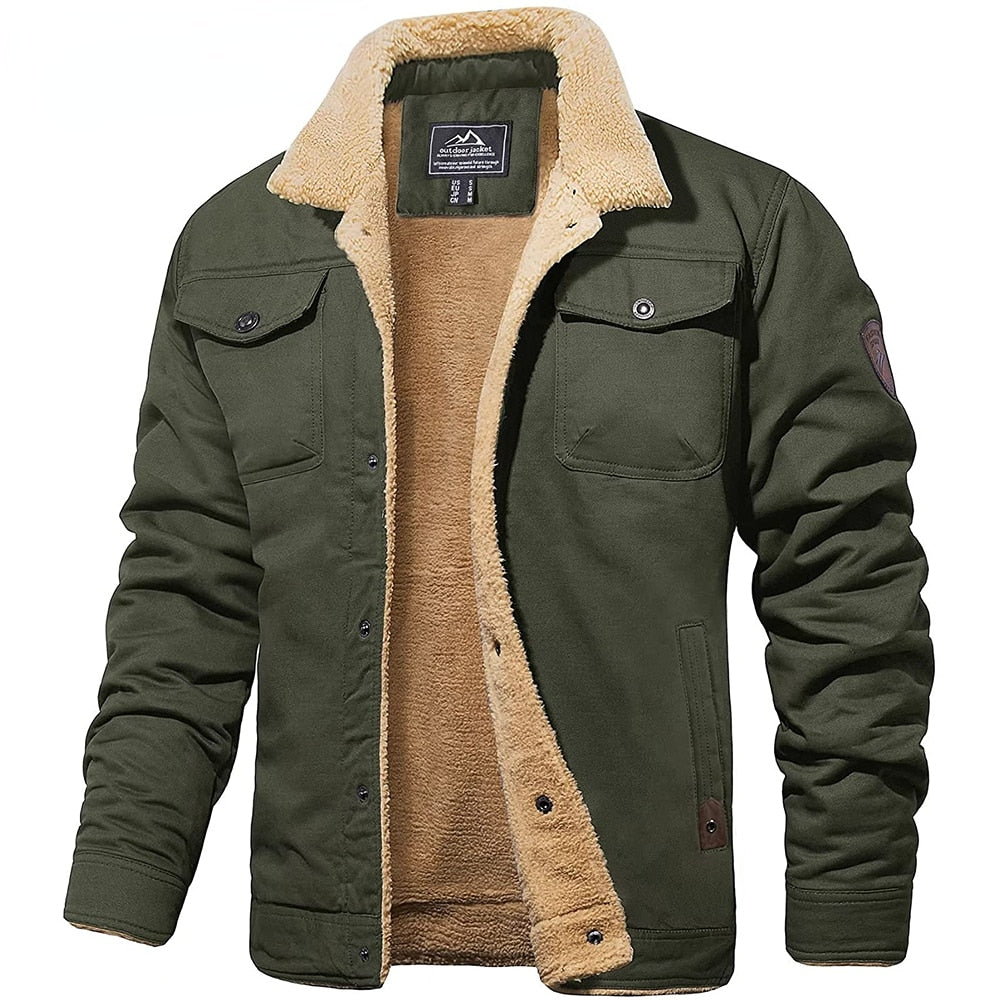 Jonas - Herren Winterjacke mit Teddykragen