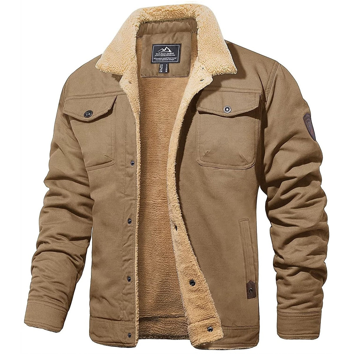 Jonas - Herren Winterjacke mit Teddykragen