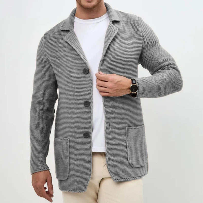 Jonas – Herren-Strickblazer mit Modernem Strukturmuster