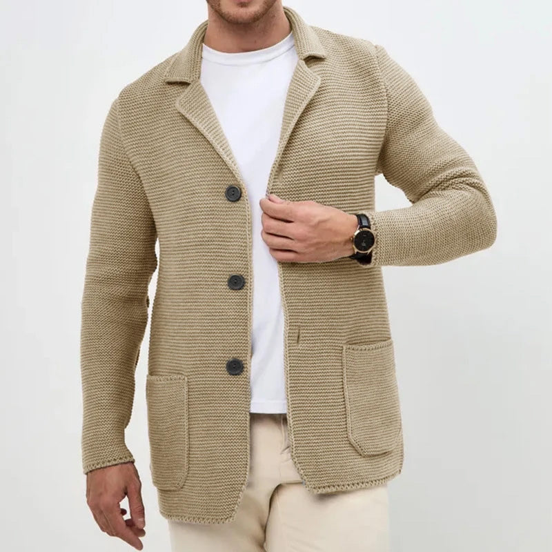 Jonas – Herren-Strickblazer mit Modernem Strukturmuster