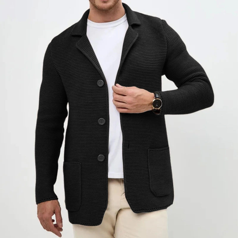Jonas – Herren-Strickblazer mit Modernem Strukturmuster