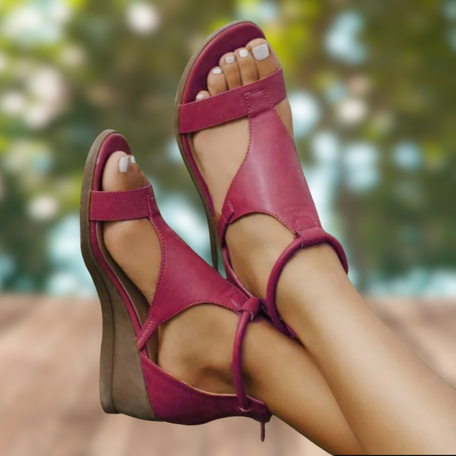 Lisa – Bequeme orthopädische Damen-Sandalen mit elegantem Keilabsatz