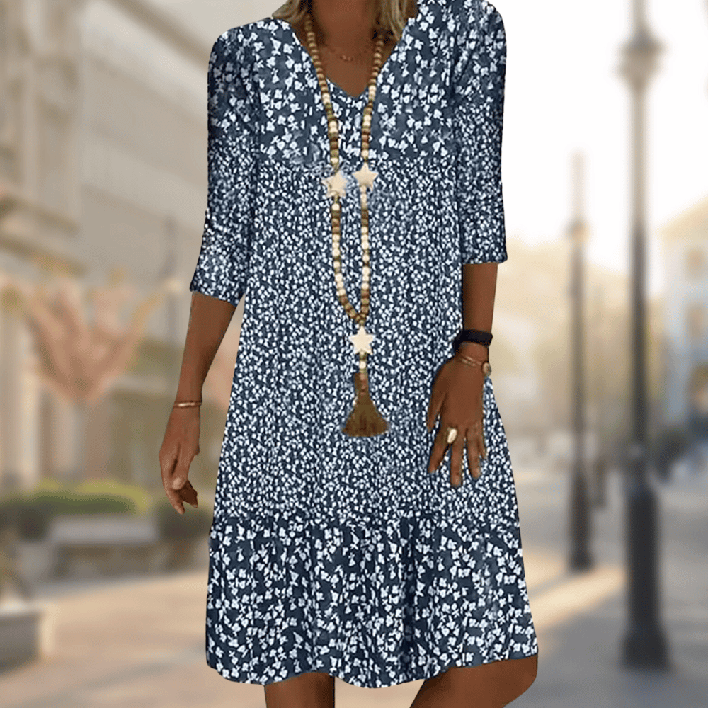 Emma – Damen Gemustertes Midikleid
