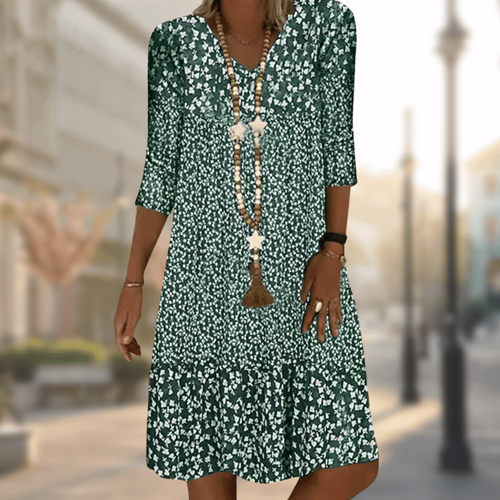 Emma – Damen Gemustertes Midikleid