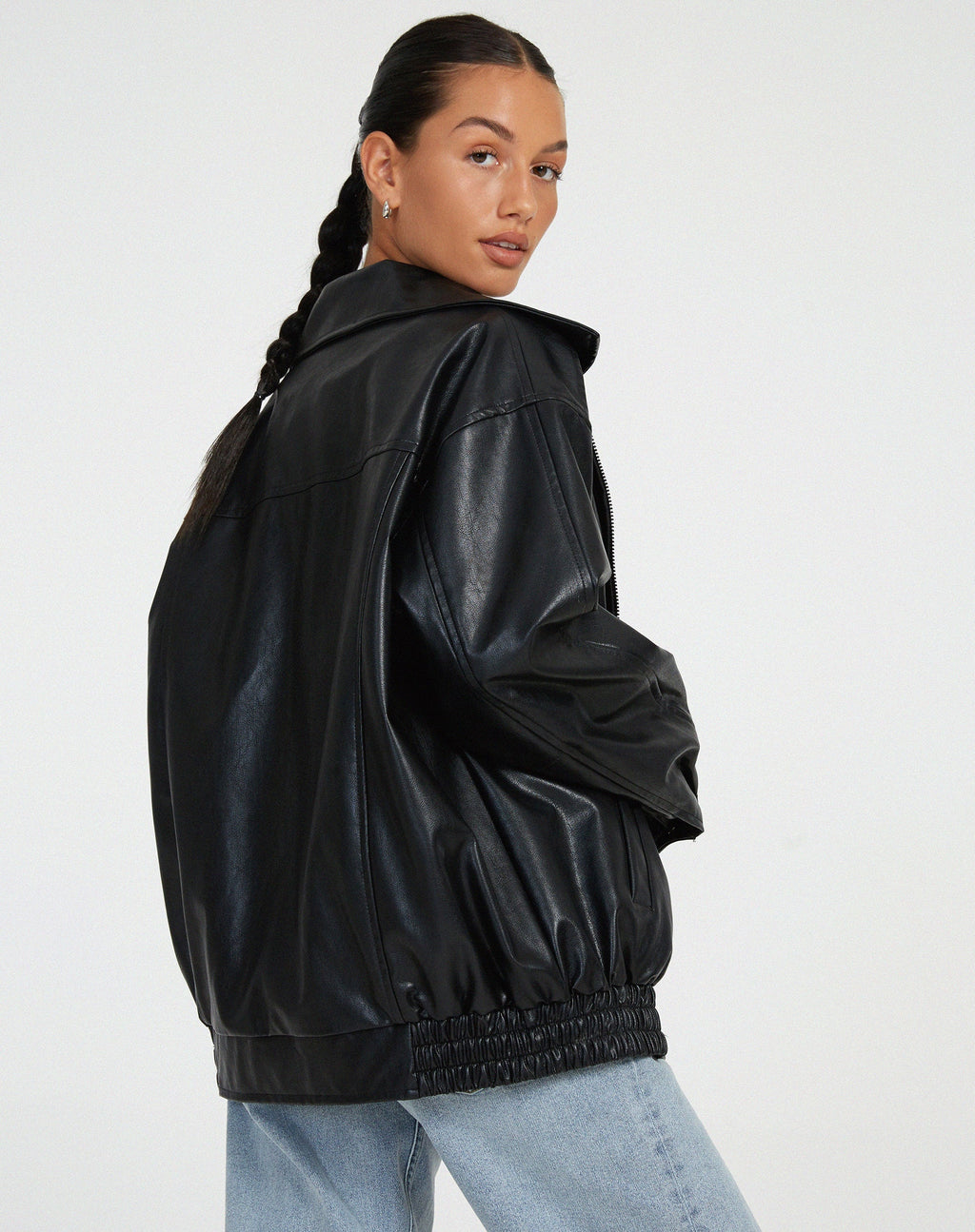 Isabela – Oversize-Kunstlederjacke für Damen