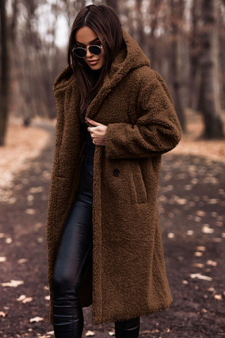 Alba – Damen Teddy-Mantel Mit Kapuze