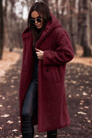 Alba – Damen Teddy-Mantel Mit Kapuze