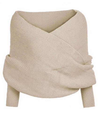 Elena – Damen Wickel-Strickpullover Mit Überkreuztem Ausschnitt