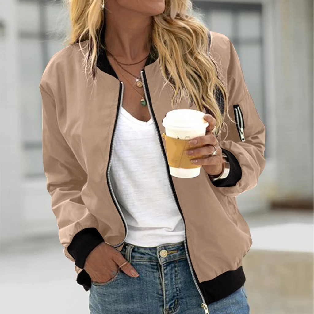 Sophia - Damen Bomberjacke mit Reißverschluss