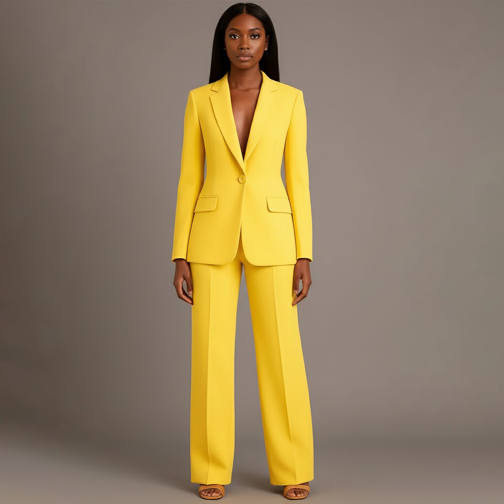 Victoria – Damen Eleganter Hosenanzug mit Blazer und gerader Hose