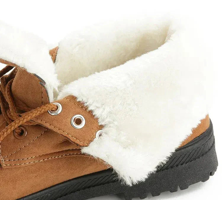 Laura – Gefütterte Winter-Schnürboots mit Profilsohle für Damen