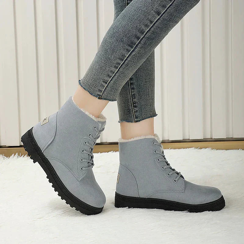 Laura – Gefütterte Winter-Schnürboots mit Profilsohle für Damen