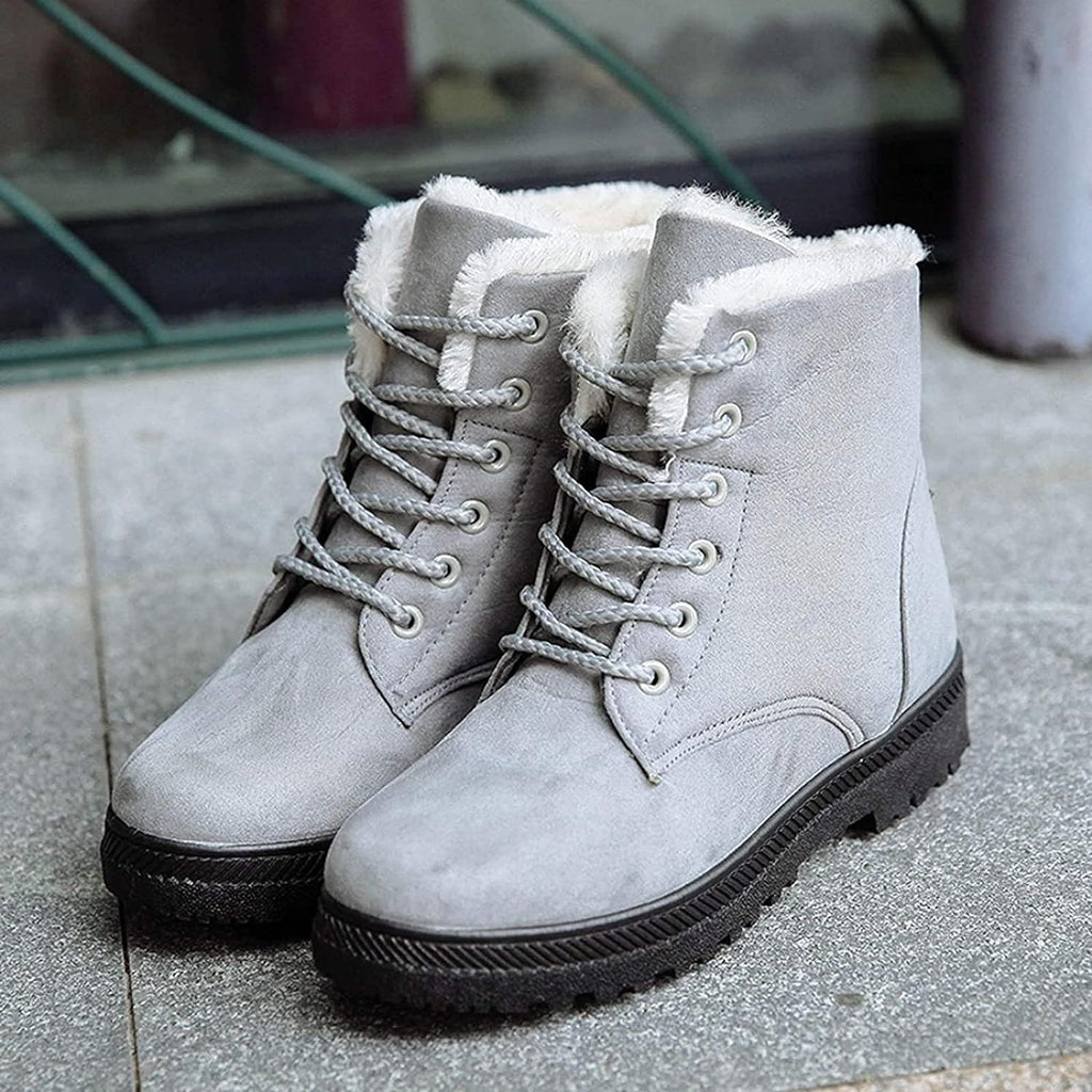 Laura – Gefütterte Winter-Schnürboots mit Profilsohle für Damen