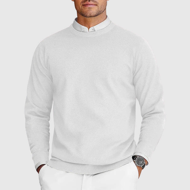 James – Klassischer Herren Feinstrickpullover mit Rundhalsausschnitt