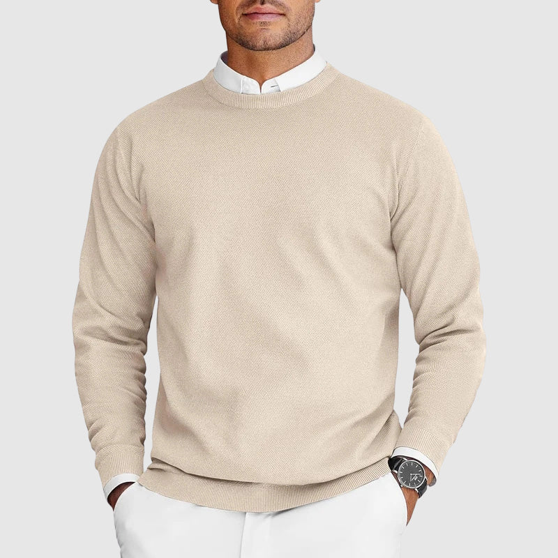 James – Klassischer Herren Feinstrickpullover mit Rundhalsausschnitt