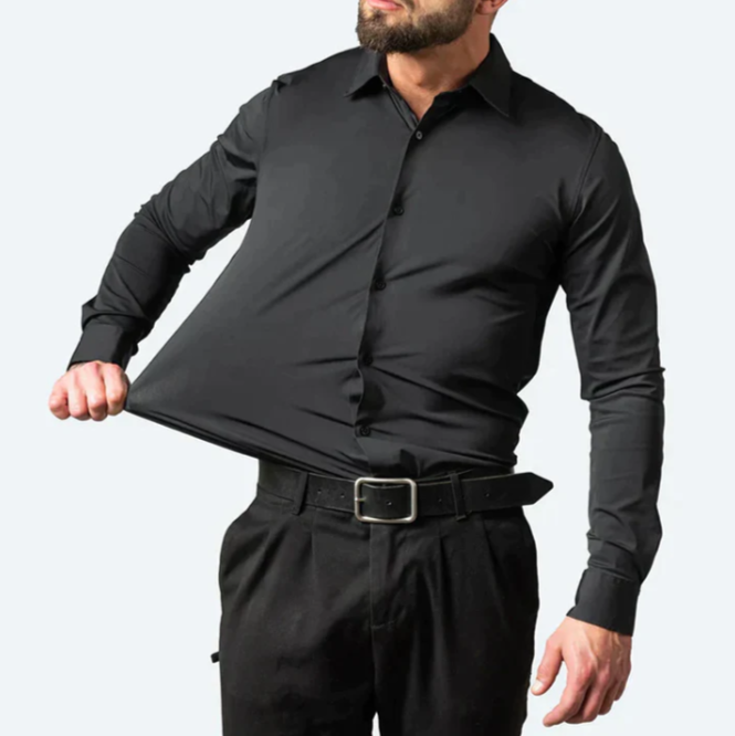 Herren Hemd Slim Fit mit elastischem Schnitt und komfortabler Passform - 1 - Annoboutique