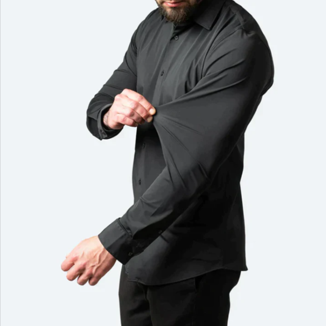Herren Hemd Slim Fit mit elastischem Schnitt und komfortabler Passform - 3 - Annoboutique