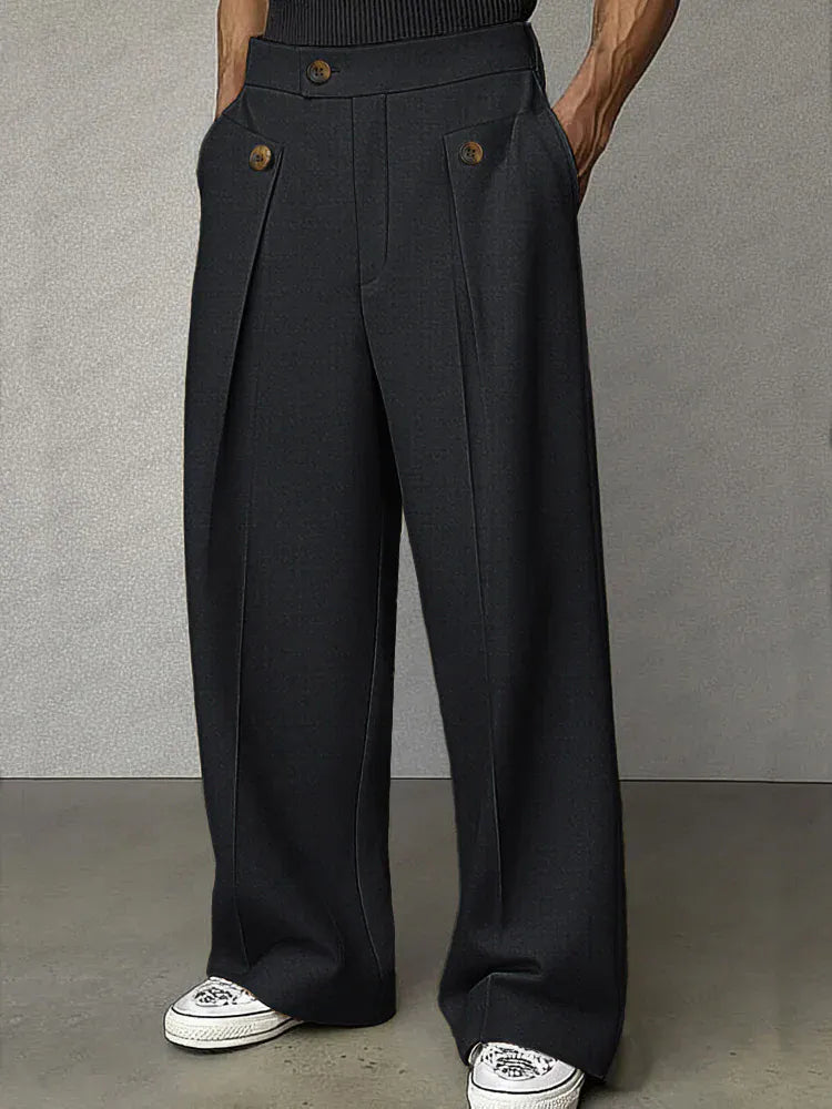 Liam – Weit geschnittene Herren-High-Waist-Hose im modernen Tailored-Look