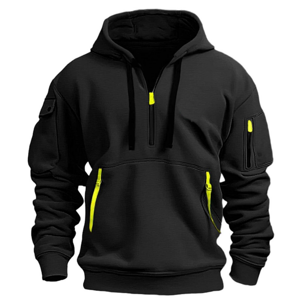 Modischer Herren Hoodie mit praktischen Taschen und Kapuze - J&B - 3 - Annoboutique