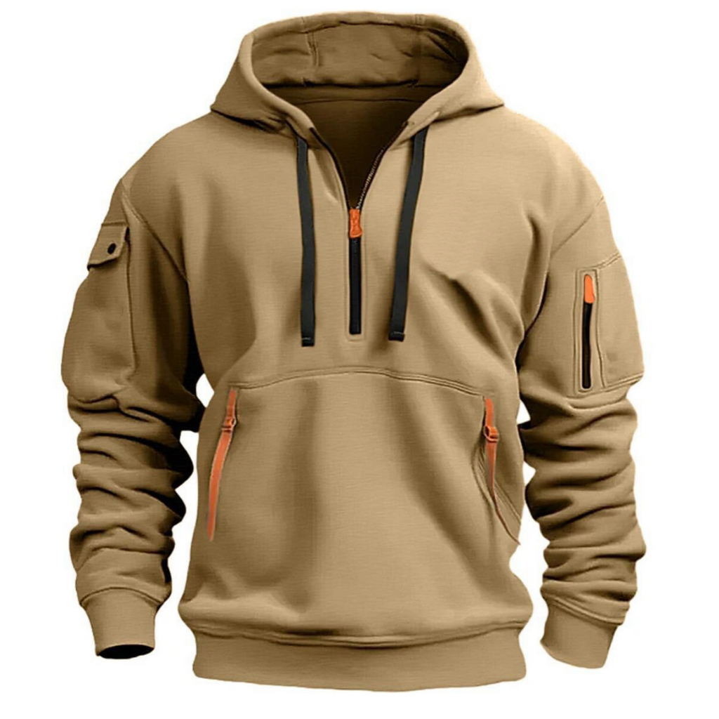 Modischer Herren Hoodie mit praktischen Taschen und Kapuze - J&B - 4 - Annoboutique