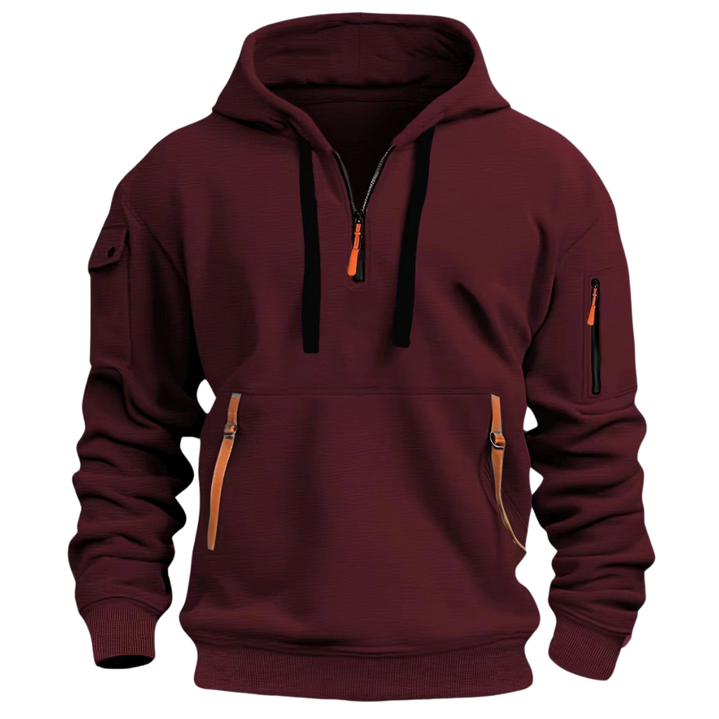 Modischer Herren Hoodie mit praktischen Taschen und Kapuze - J&B - 6 - Annoboutique