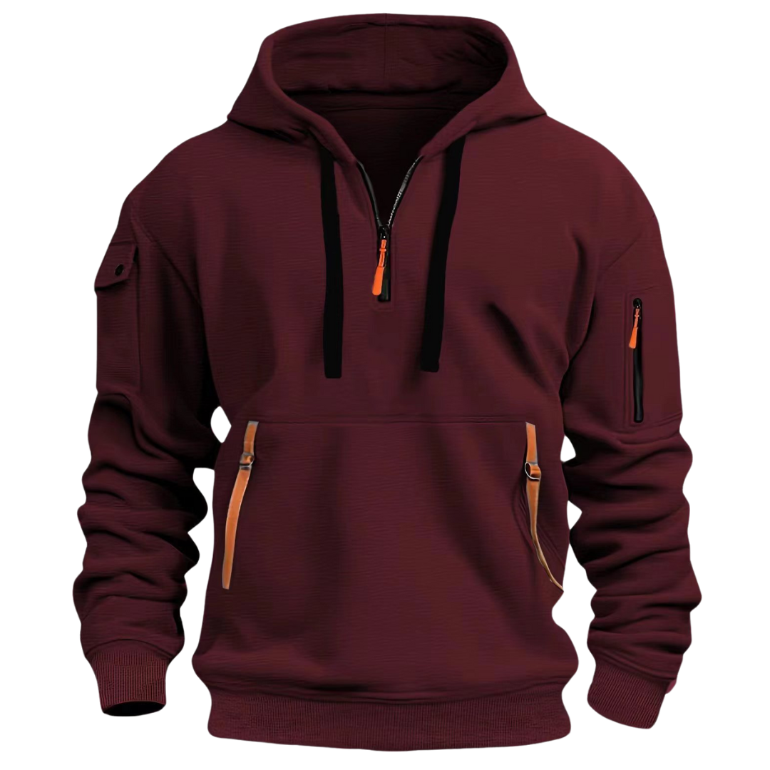 Modischer Herren Hoodie mit praktischen Taschen und Kapuze - J&B - 6 - Annoboutique