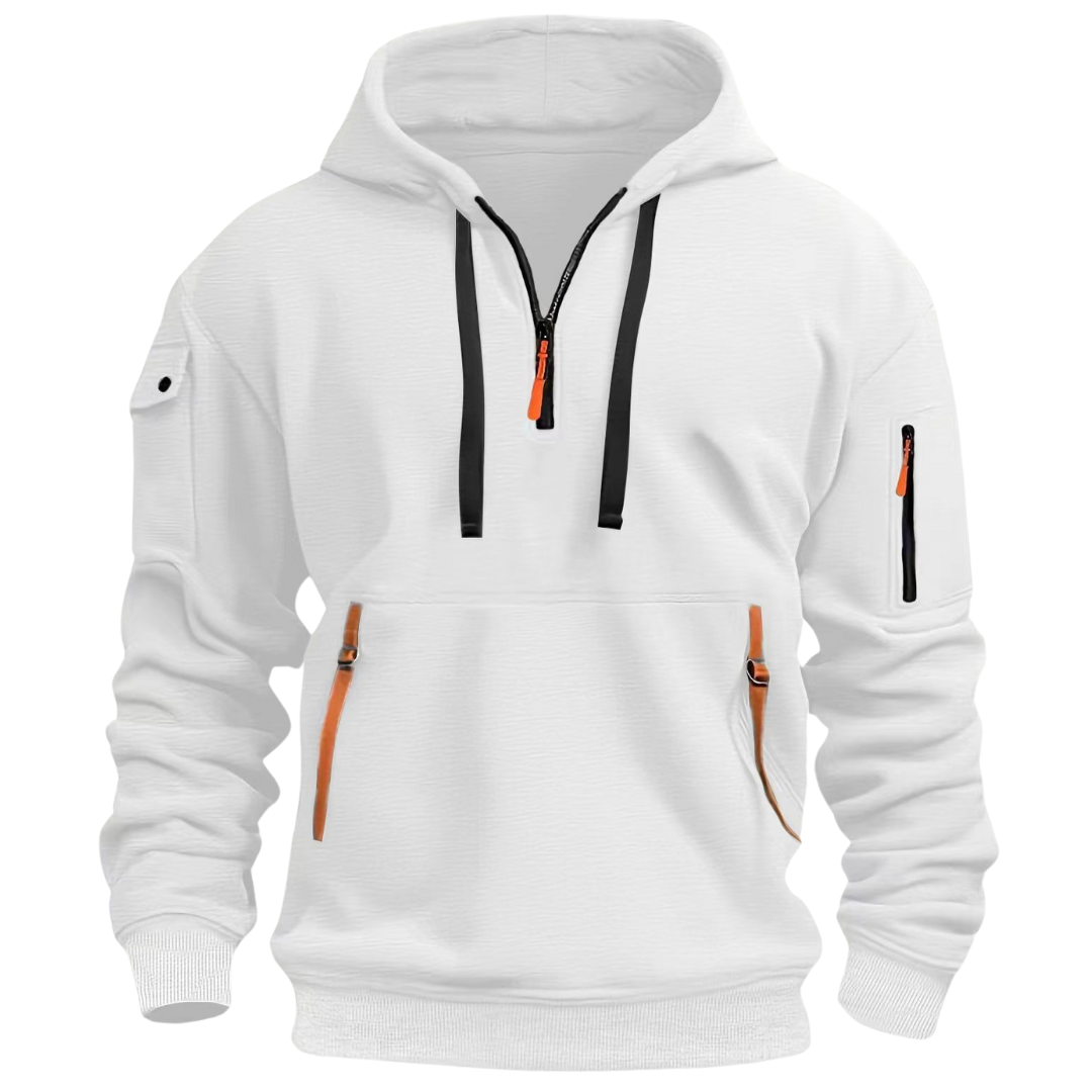 Modischer Herren Hoodie mit praktischen Taschen und Kapuze - J&B - 7 - Annoboutique