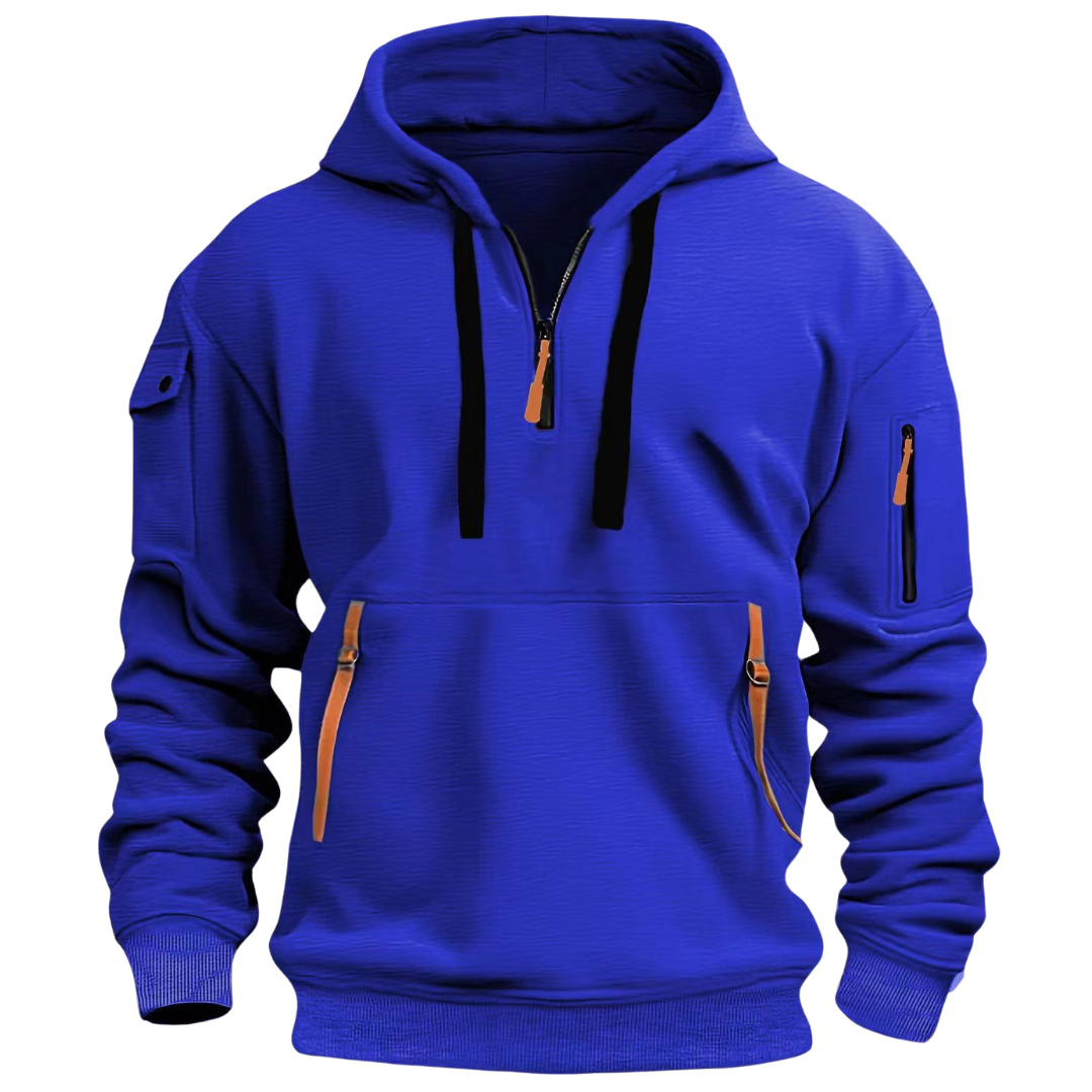 Modischer Herren Hoodie mit praktischen Taschen und Kapuze - J&B - 8 - Annoboutique