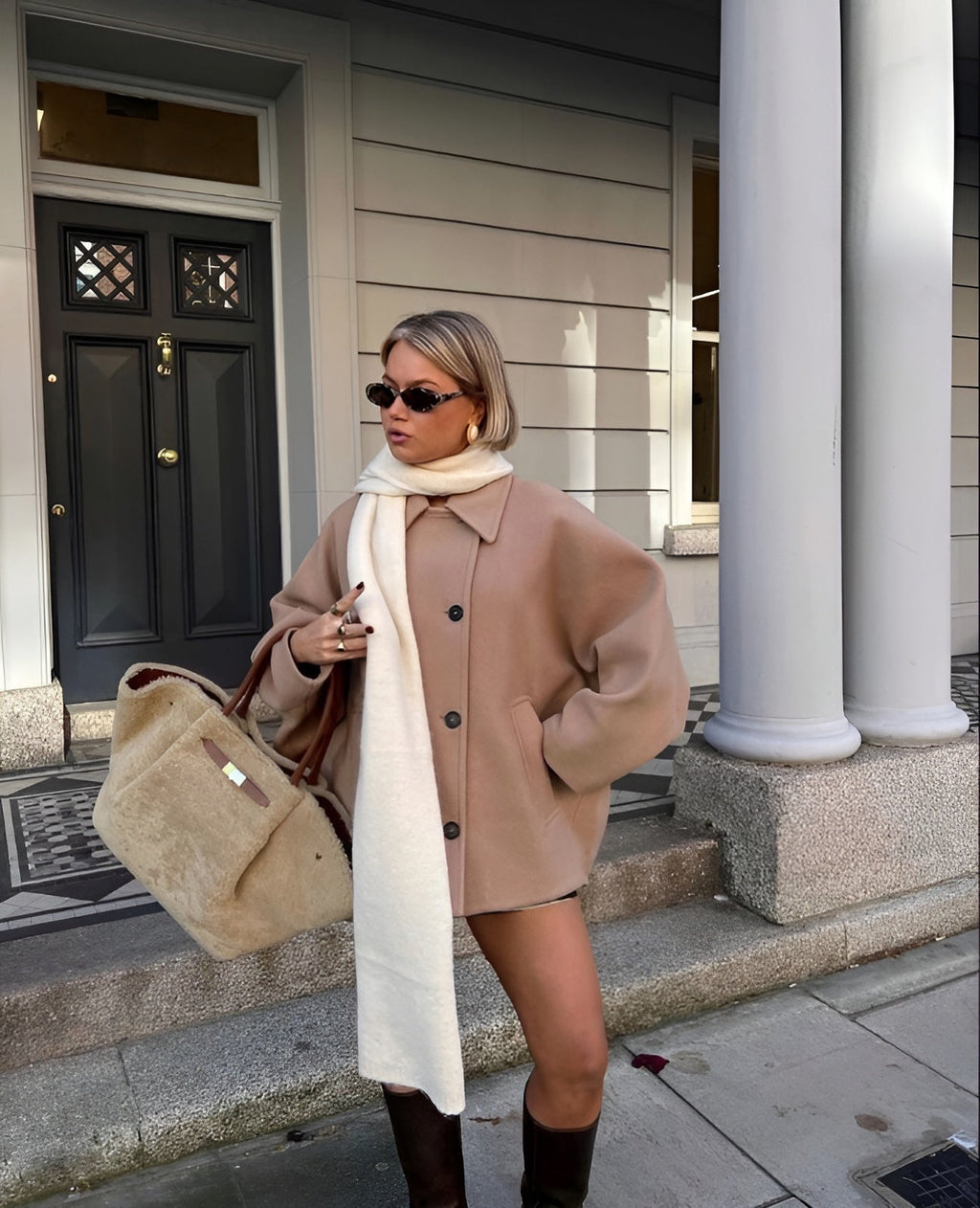 Elena – Oversize-Wolljacke für Damen