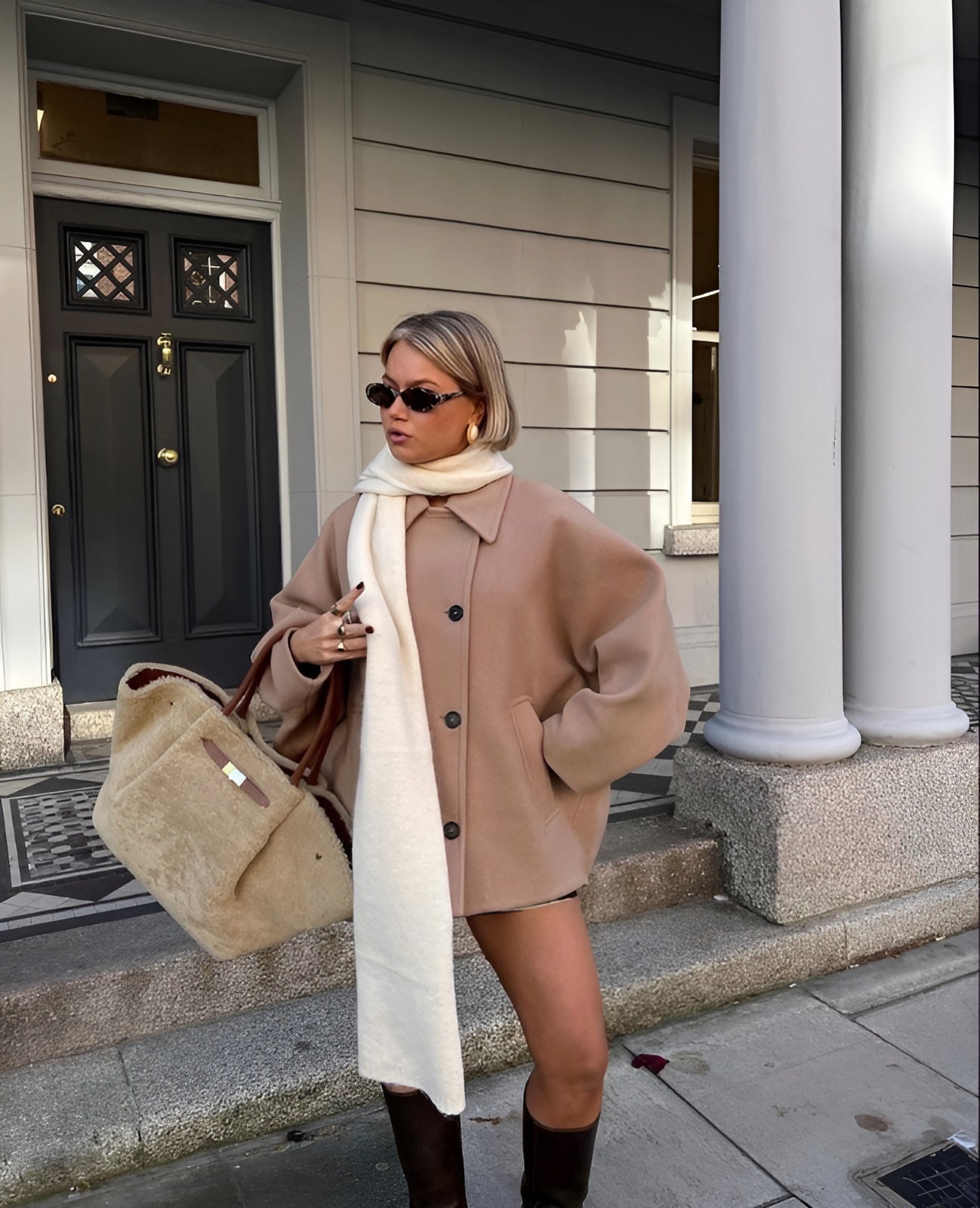 Elena – Oversize-Wolljacke für Damen