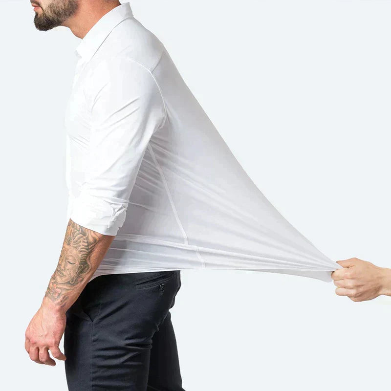Herren Hemd Slim Fit mit elastischem Schnitt und komfortabler Passform - 5 - Annoboutique