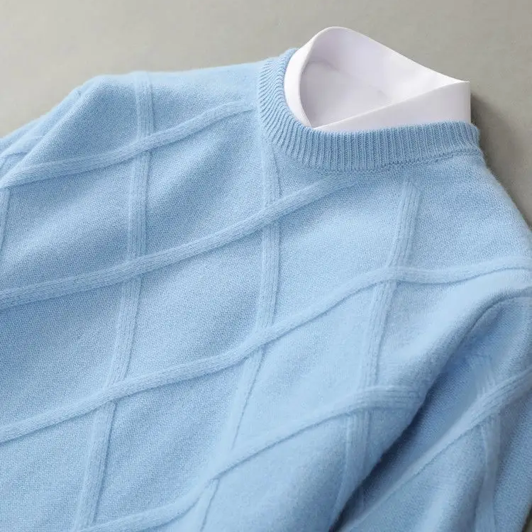 Andrés – Klassischer strukturierter Herren Cashmere Pullover