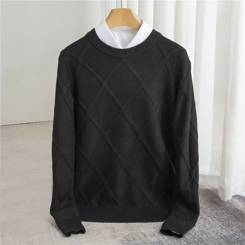 Andrés – Klassischer strukturierter Herren Cashmere Pullover