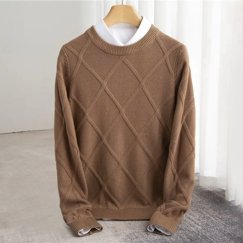 Andrés – Klassischer strukturierter Herren Cashmere Pullover