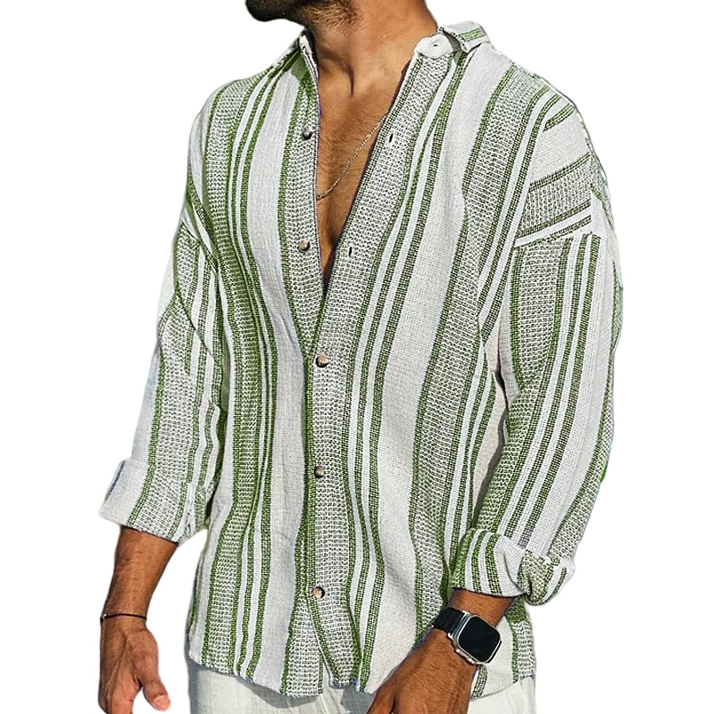 Michael – Striped Long Sleeve Shirt - Image 1