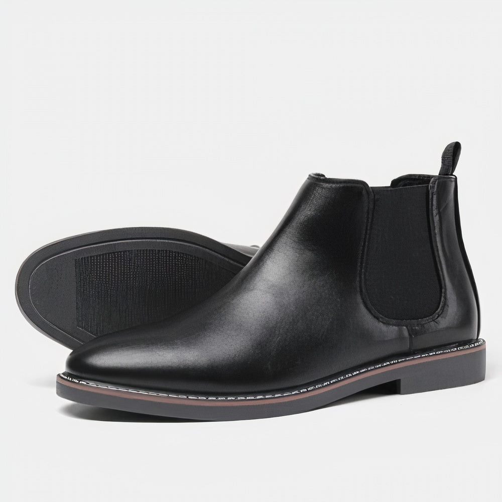 Braune Chelsea Boots für Herren mit flexiblen Einsätzen - J&B - 5 - Annoboutique