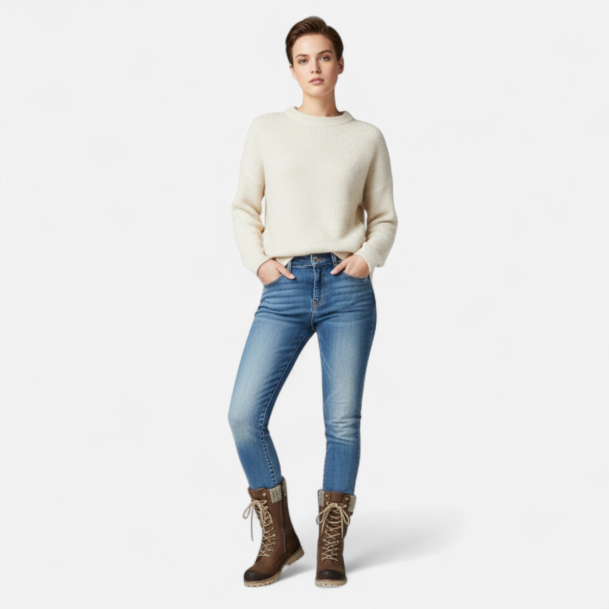 Laura – Robuste Damen Schnürstiefel mit warmem Innenabschluss
