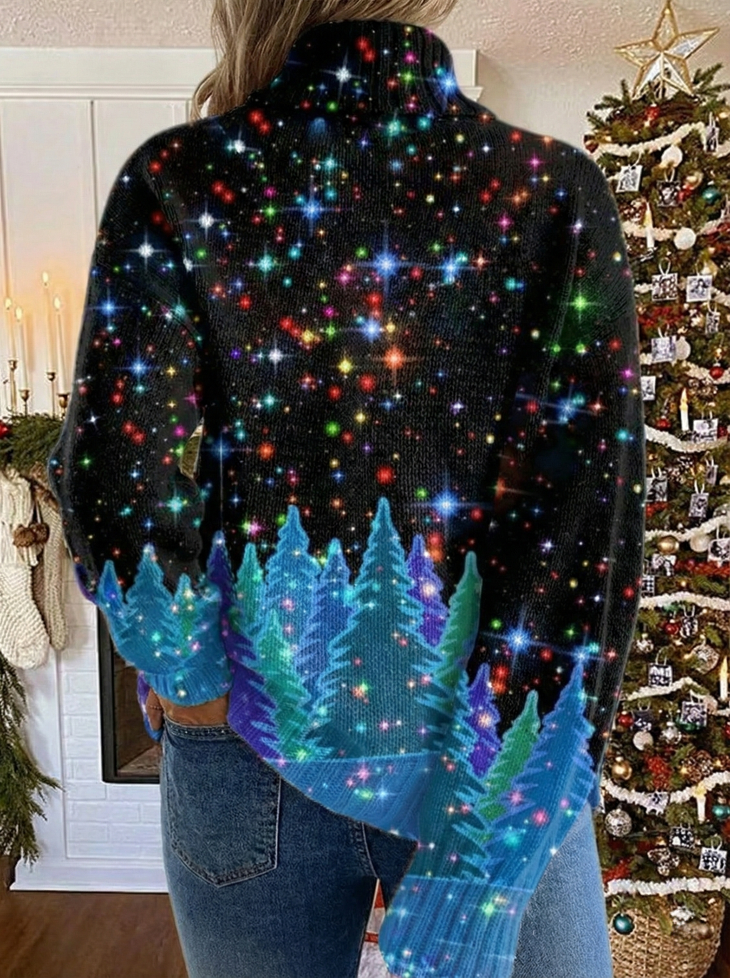 Holly – Festlicher Rollkragen Strickpullover Damen