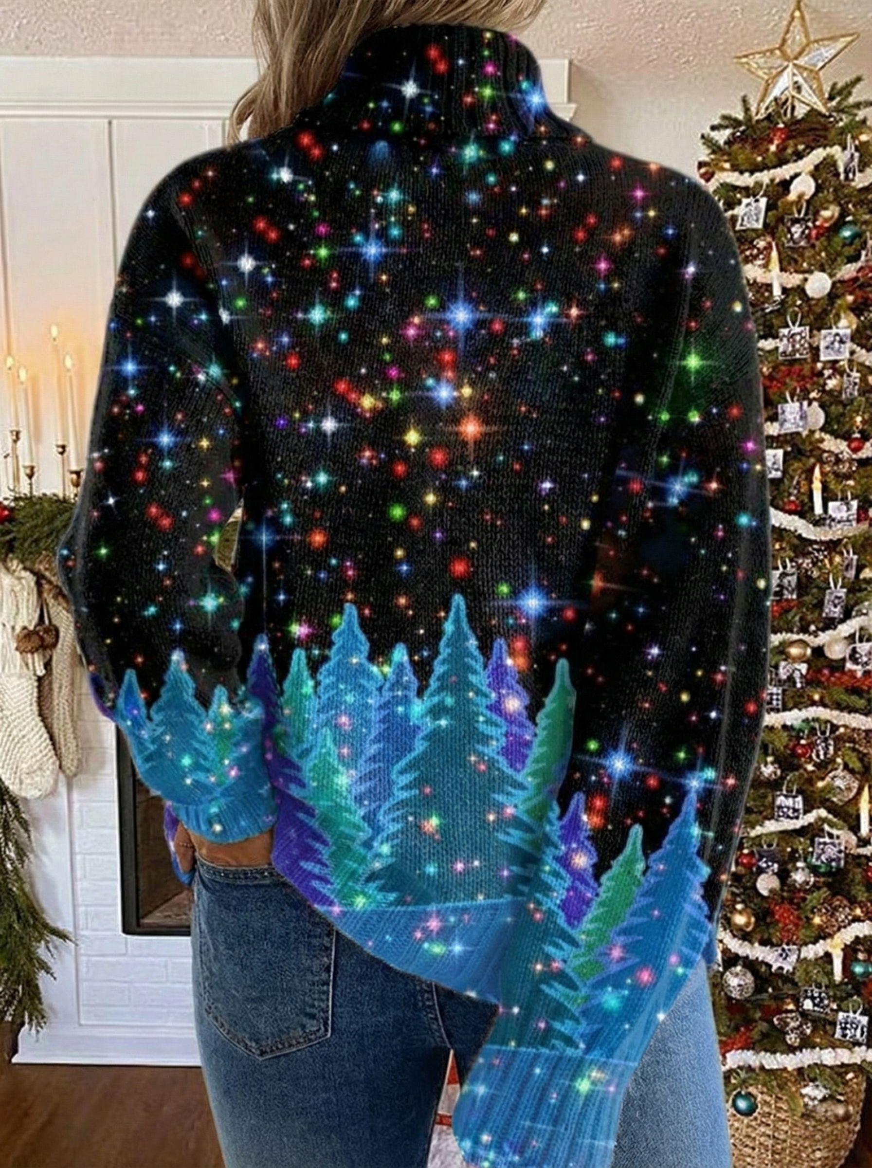 Holly – Festlicher Rollkragen Strickpullover Damen