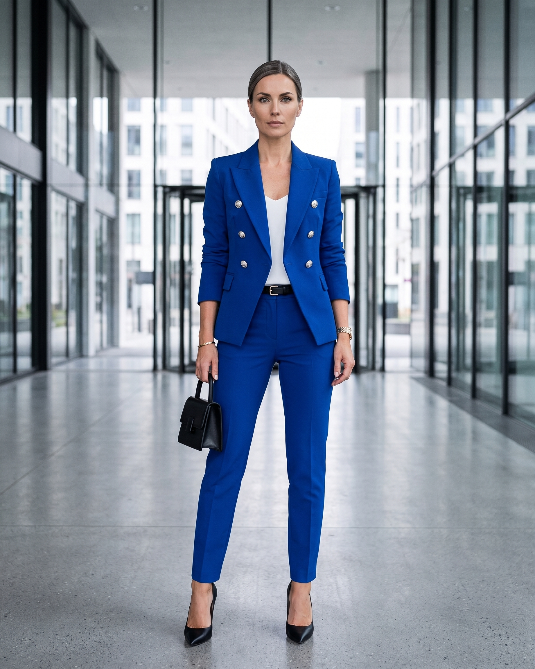 Alina – Damen Business Anzug mit Blazer und Stoffhose