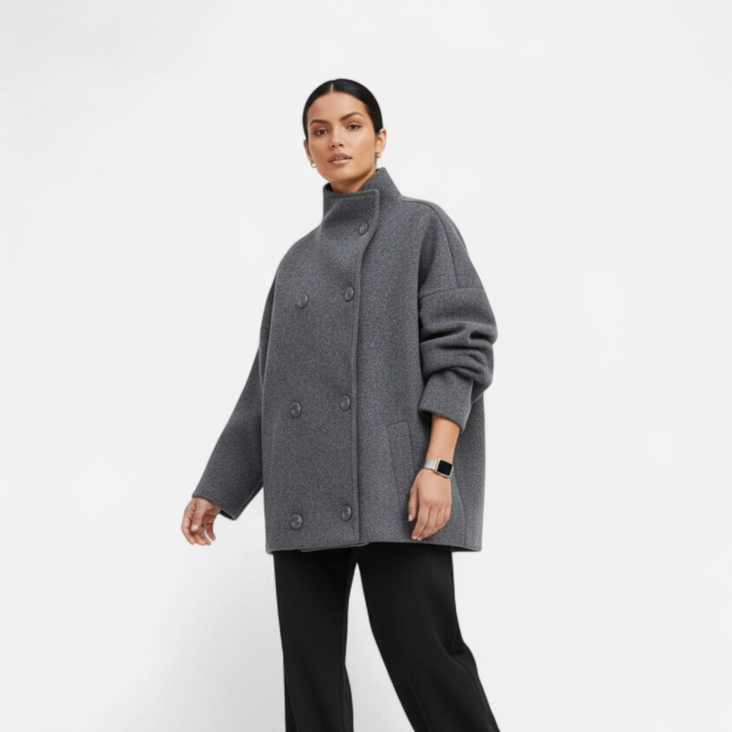 María – Elegante Damen Kurzjacke mit modernem Stehkragen