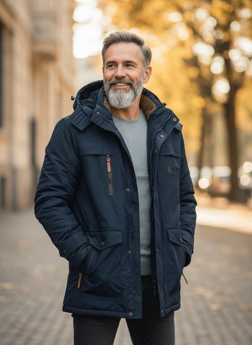 Marek – Gefütterte Winterparka-Jacke Herren