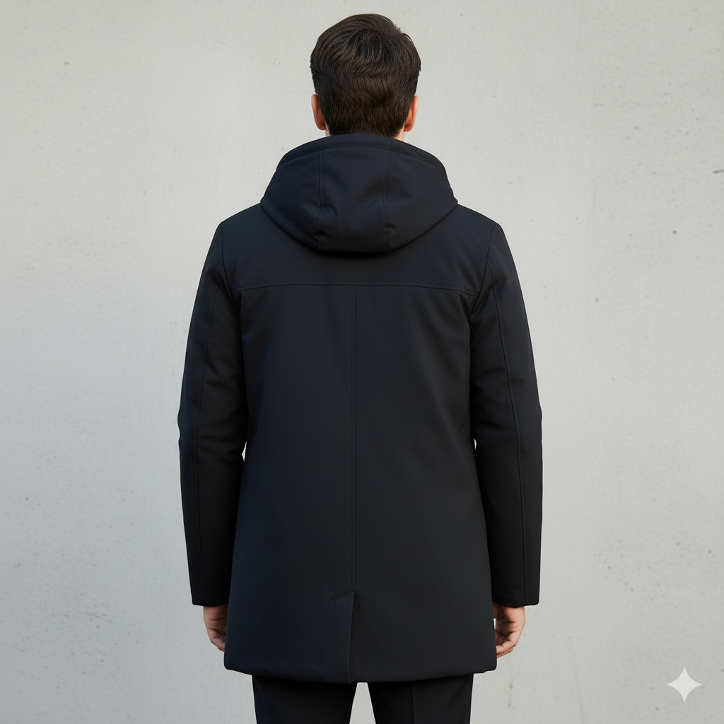 Stylische Herren-Langjacke mit Kapuze und Reißverschluss - J&B - 5 - Annoboutique